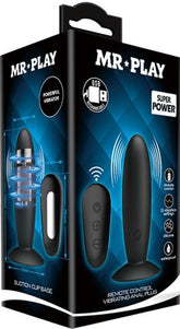 Mr Play Remote Control Vibrating Anal Plug Black Butt Plugs